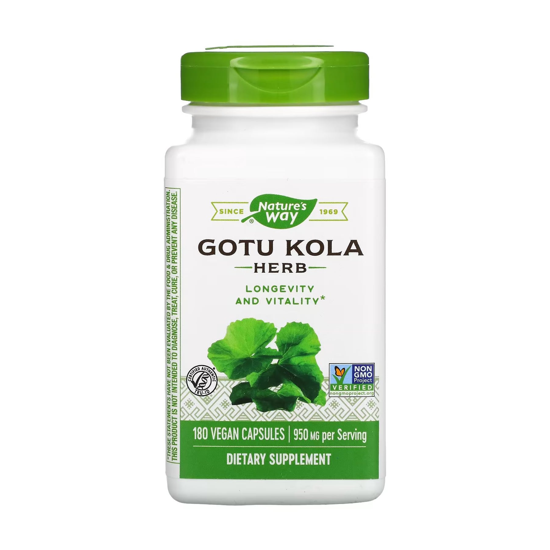 Готу кола Nature's Way Gotu Kola Herb, 180 капсул